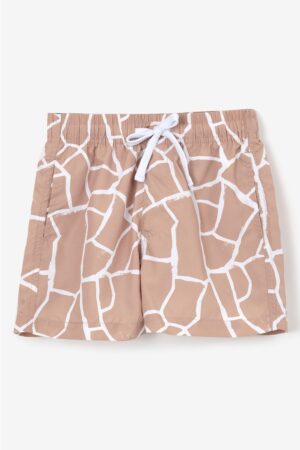 Pantaloni scurti de baie cu model si snururi