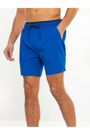 Pantaloni scurti de baie cu model uni Dawlish