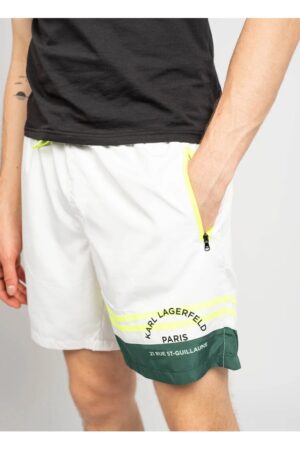 Pantaloni scurti de baie cu slip interior de plasa -