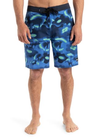 Pantaloni scurti de baie cu snur si model floral