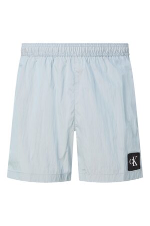 Pantaloni scurti de baie cu talie medie si logo