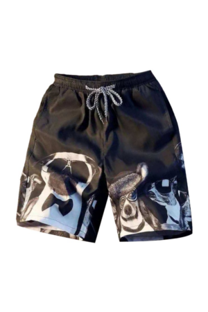 Pantaloni scurti de baie tip bermude - cu imprimeu catei - barbati - uscare rapida - EFAYN