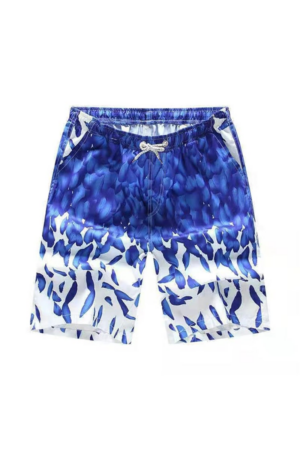 Pantaloni scurti de baie tip bermude - cu imprimeu pene - barbati - uscare rapida - EFAYN