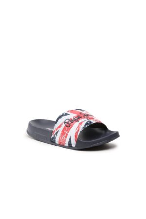 Papuci flip-flop baieti - Piele ecologica - Multicolor