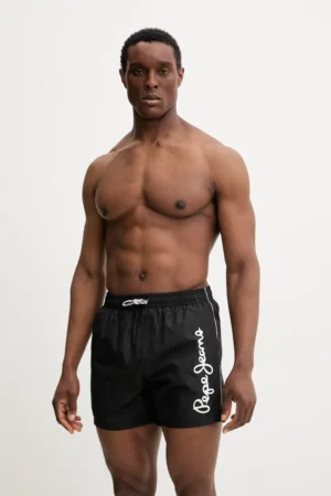 Pepe Jeans pantaloni scurți de baie LOGO SWIMSHORT culoarea negru