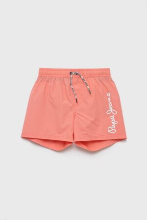 Pepe Jeans pantaloni scurti de baie copii culoarea portocaliu