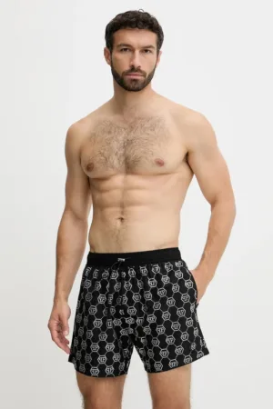 Philipp Plein pantaloni scurți de baie culoarea negru