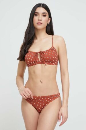 Protest costum de baie din două piese culoarea maro