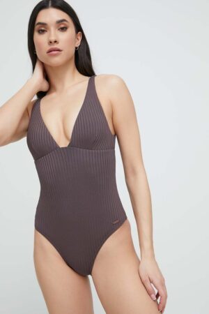 Protest costum de baie dintr-o bucată culoarea bordo