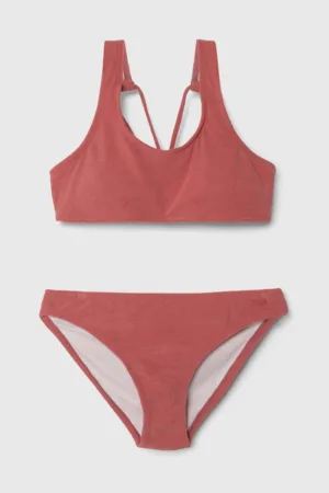 Protest costum de baie pentru copii din două piese PRTHONOLUA culoarea roz