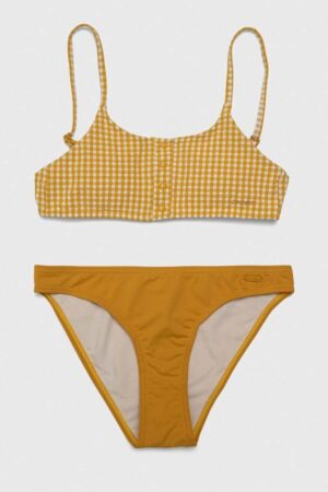 Protest costum de baie pentru copii din două piese culoarea galben