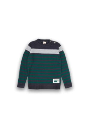 Pulover cu dungi - baieti - 50741-1 - Verde -