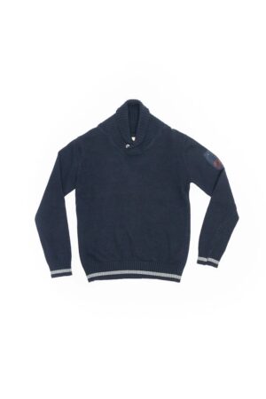 Pulover cu guler baieti - 40737 - Bleumarin -