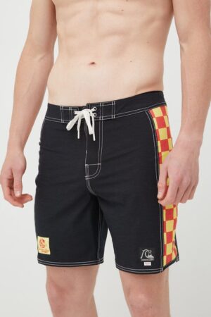 Quiksilver pantaloni scurti de baie X Stranger Things culoarea negru