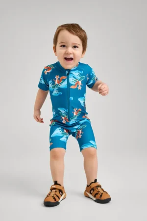 Reima costum de baie pentru bebeluși Atlantti culoarea verde