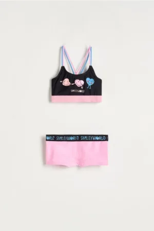 Reserved - Costum de baie SmileyWorld® din două piese - negru