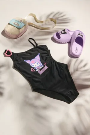 Reserved - Costum de baie întreg Kuromi - negru