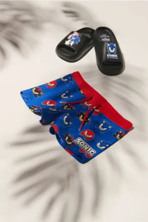 Reserved - Pantaloni scurți de baie Sonic - bleumarin