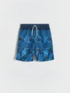 Reserved - Pantaloni scurți de baie cu imprimeu - bleumarin