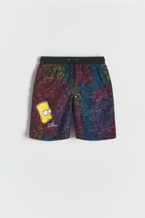 Reserved - Șort de baie The Simpsons - negru