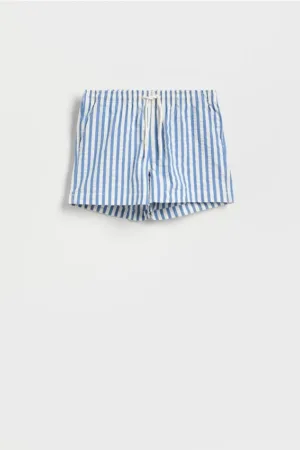Reserved - Șort de baie în dungi - albastru