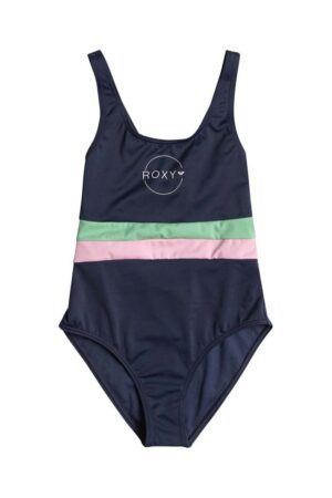 Roxy costum de baie dintr-o bucată pentru copii ILACABO ACTIVE culoarea albastru marin