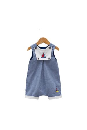 Salopeta baietei - fara maneci - TE8067 - Albastru -