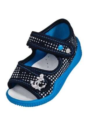 Sandalute de bumbac cu brant de piele pentru baieti Vi-GGa-Mi Krzys Ornament marimea 23