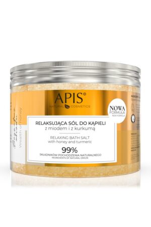 Sare de baie relaxanta cu miere si turmeric - 650g