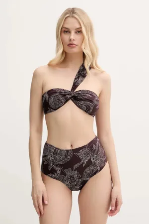Sessun costum de baie din două piese culoarea maro