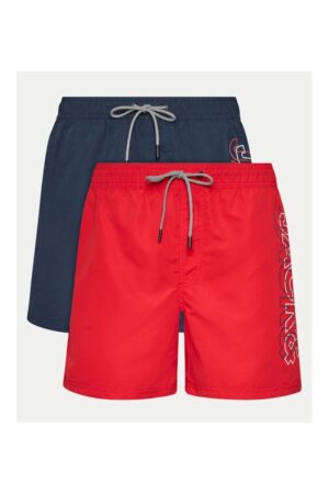 Set 2 perechi short de baie - 86690 - Poliester - Rosu/Bleumarin