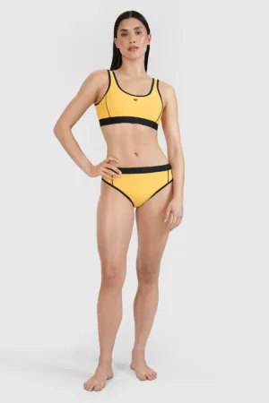 4F Slip de baie bikini pentru femei - galben
