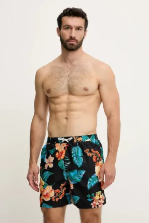 Superdry pantaloni scurți de baie culoarea negru