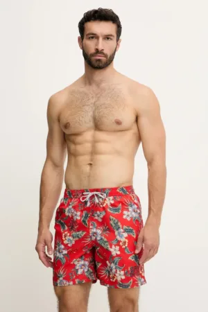 Superdry pantaloni scurți de baie culoarea rosu