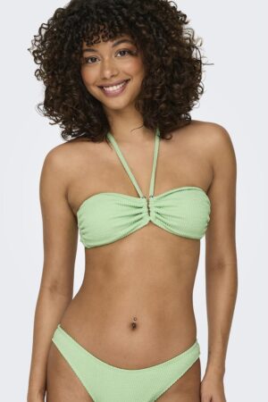 Sutien bandeau de baie cu bareta halter