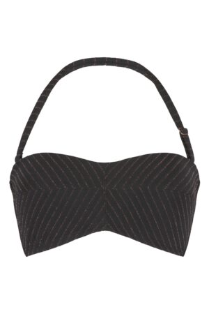 Sutien de baie bandeau cu detalii stralucitoare