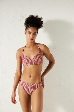 Sutien de baie halter cu aspect stralucitor