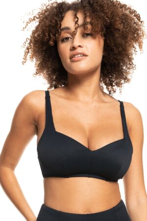 Sutien de baie striat cu burete Love