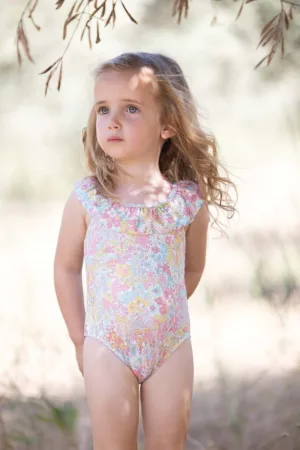 Tartine et Chocolat costum de baie dintr-o bucată pentru bebeluși culoarea bej