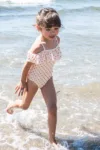 That's mine costum de baie dintr-o bucată pentru copii Savannah culoarea bej