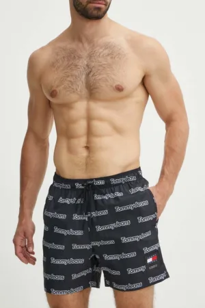 Tommy Jeans pantaloni scurti de baie culoarea negru