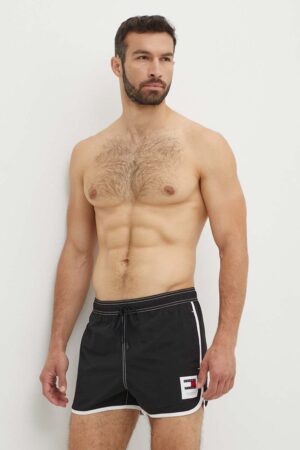 Tommy Jeans pantaloni scurti de baie culoarea negru