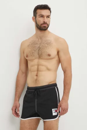 Tommy Jeans pantaloni scurti de baie culoarea negru