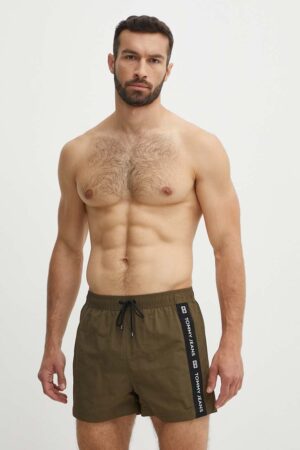 Tommy Jeans pantaloni scurti de baie culoarea verde