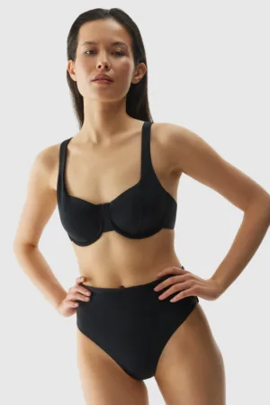 Top de baie bikini pentru femei - negru