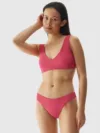 4F Top de baie bikini pentru femei - roz