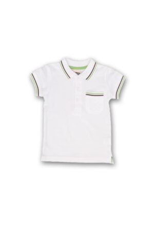 Tricou cu buzunar baieti - 20340-1 - Alb -