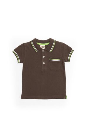 Tricou cu buzunar baieti - 20340-3 - Maro -