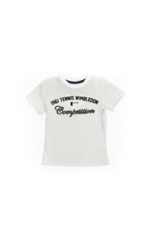 Tricou cu dungi baieti - Competition - 41330 - Crem -