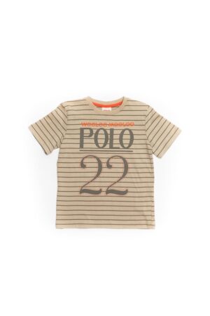 Tricou cu dungi baieti - Polo - crem - 51130 - Crem -